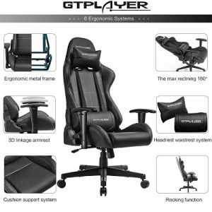 GTPLAYER Gaming Stuhl Schwarz